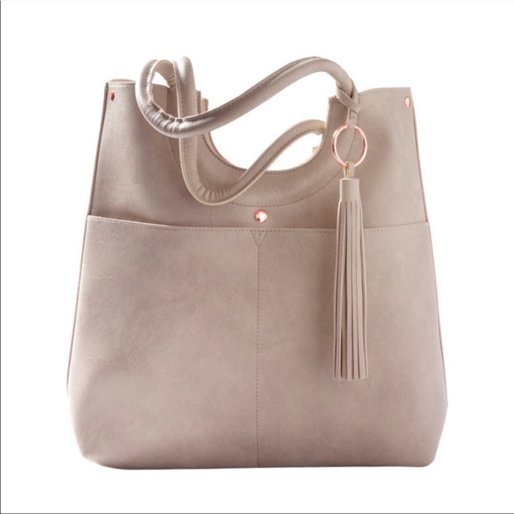 ULTA Beauty Mother’s Day Gift Large Tote Bag Sand Beige W/Tassel NWT